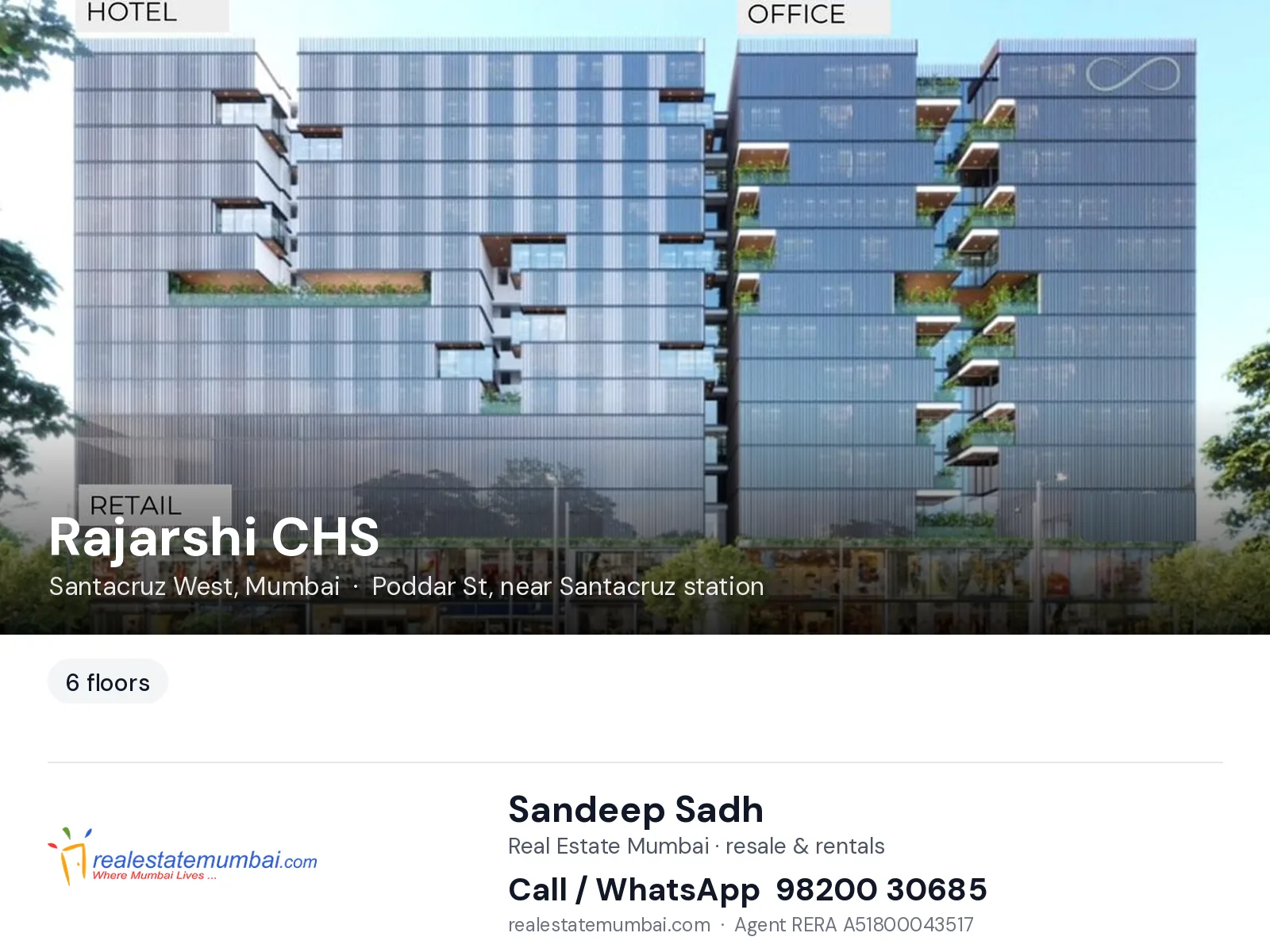 Rajarshi CHS, Santacruz West, Mumbai — flats | Real Estate Mumbai, Sandeep Sadh 98200 30685