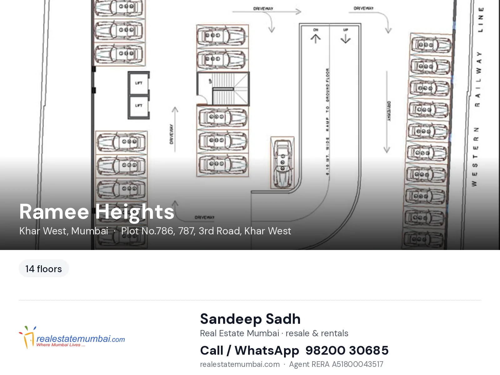 Ramee Heights, Khar West, Mumbai — flats | Real Estate Mumbai, Sandeep Sadh 98200 30685
