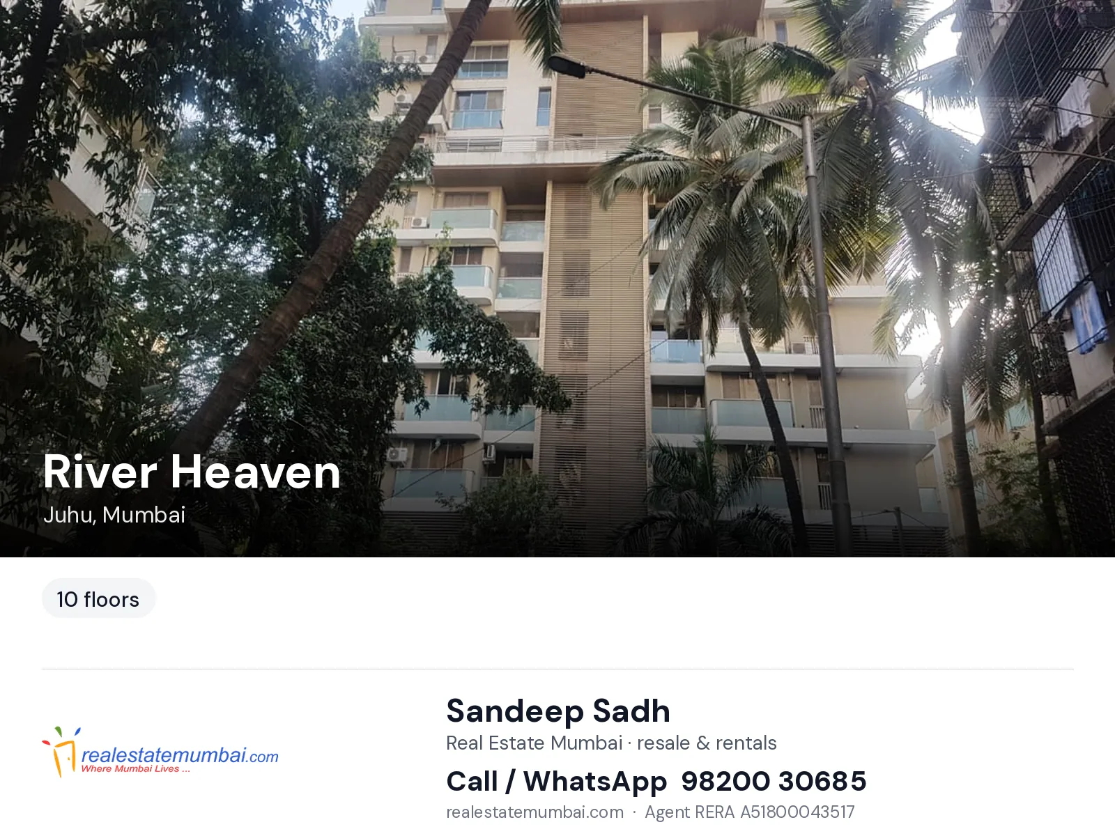 River Heaven, Juhu, Mumbai — flats | Real Estate Mumbai, Sandeep Sadh 98200 30685