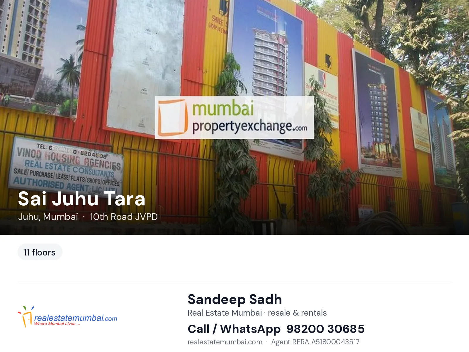 Sai Juhu Tara, Juhu, Mumbai — flats | Real Estate Mumbai, Sandeep Sadh 98200 30685