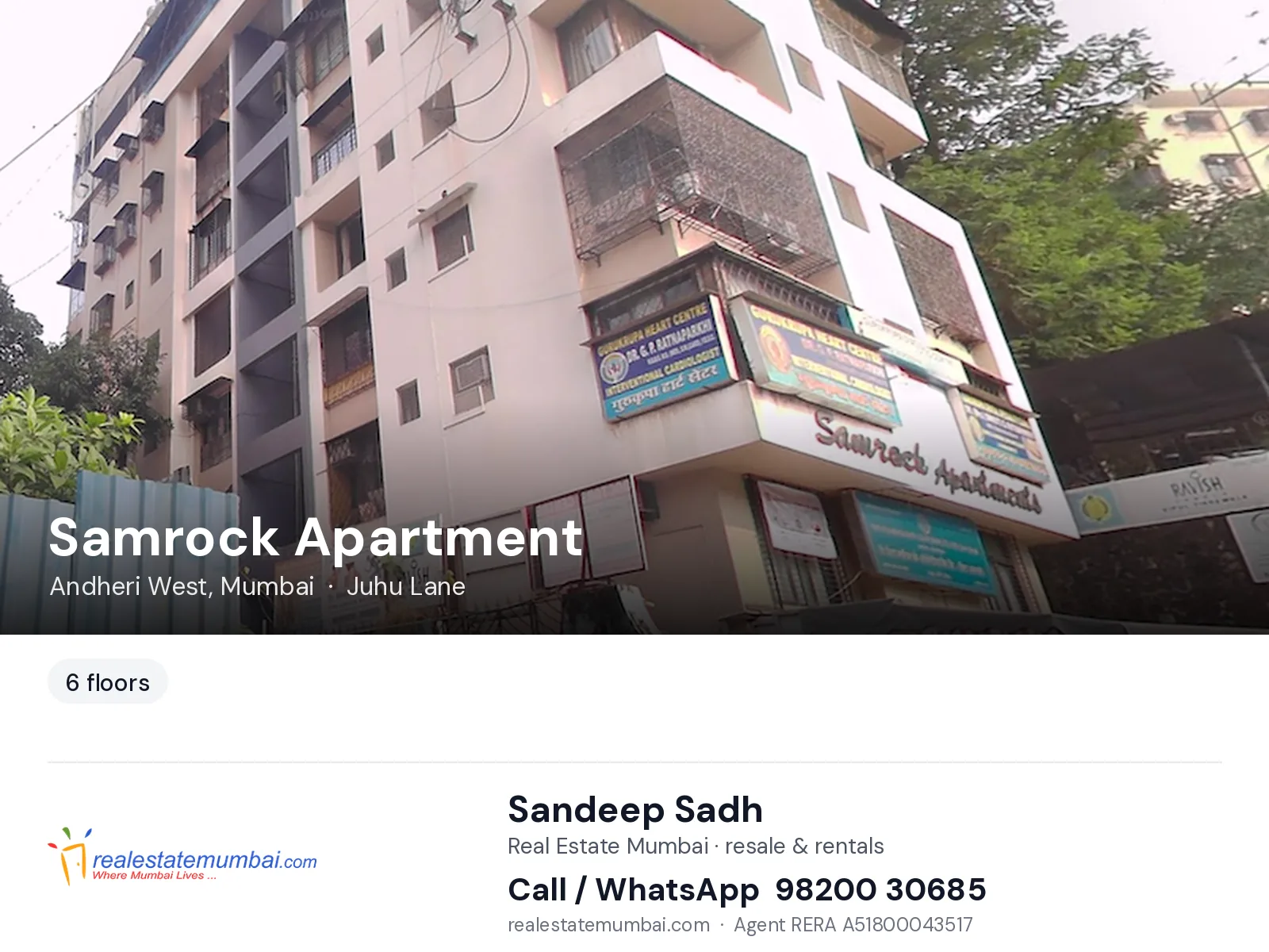 Samrock Apartment, Andheri West, Mumbai — flats | Real Estate Mumbai, Sandeep Sadh 98200 30685
