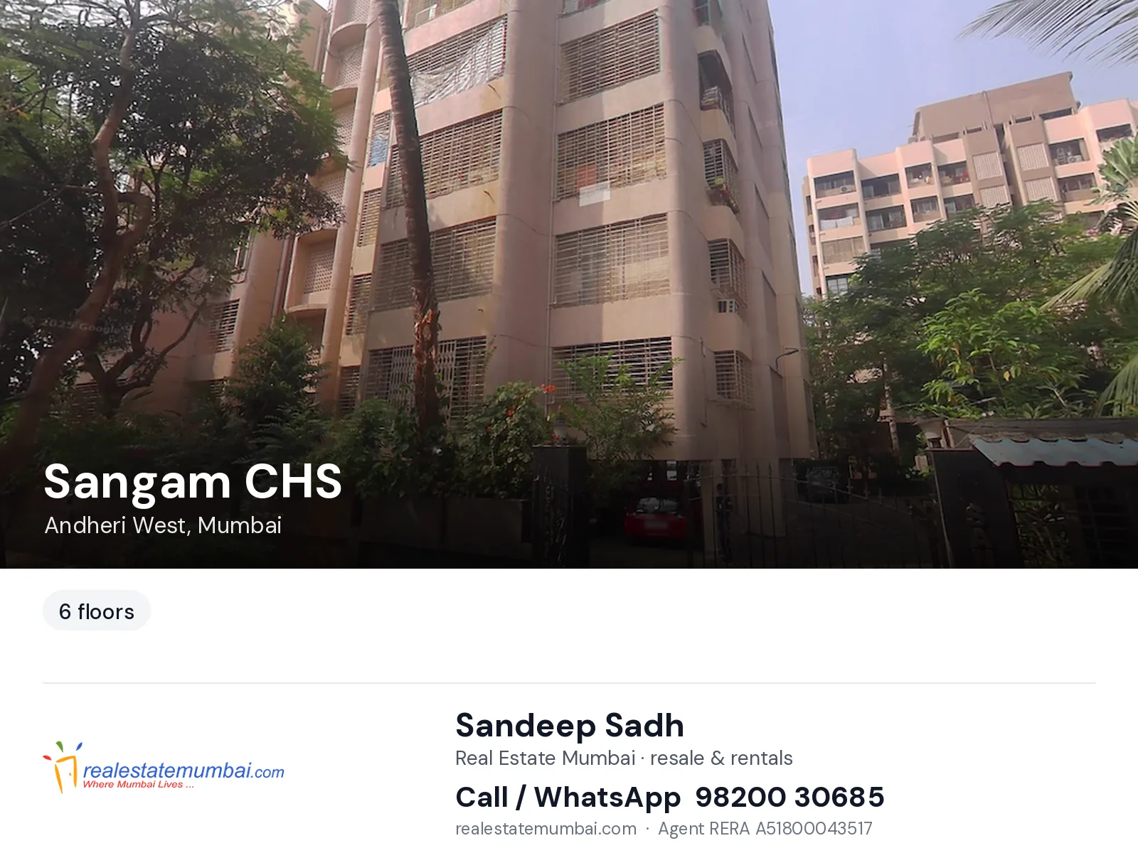 Sangam CHS, Andheri West, Mumbai — flats | Real Estate Mumbai, Sandeep Sadh 98200 30685