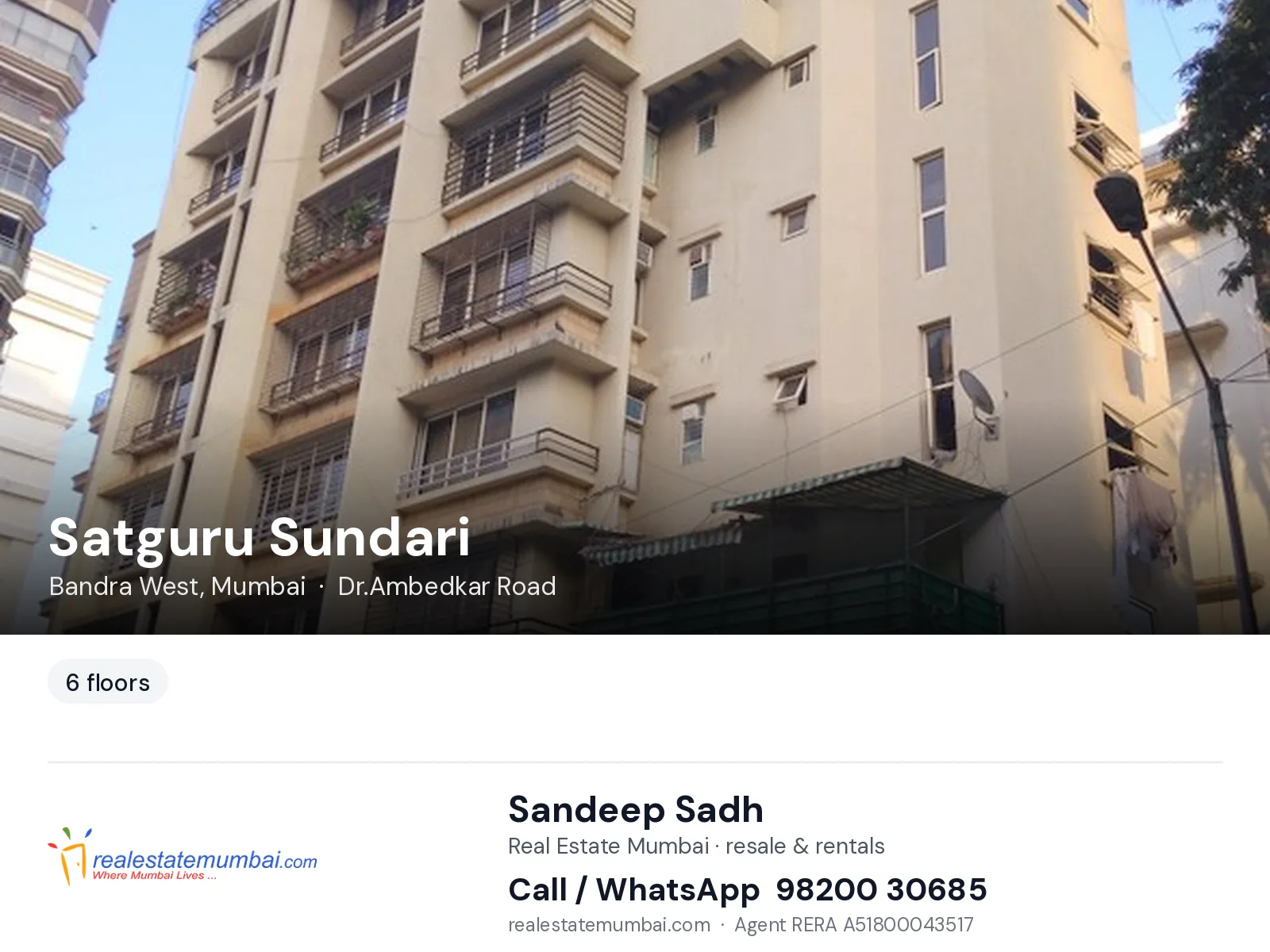 Satguru Sundari, Bandra West, Mumbai — flats | Real Estate Mumbai, Sandeep Sadh 98200 30685