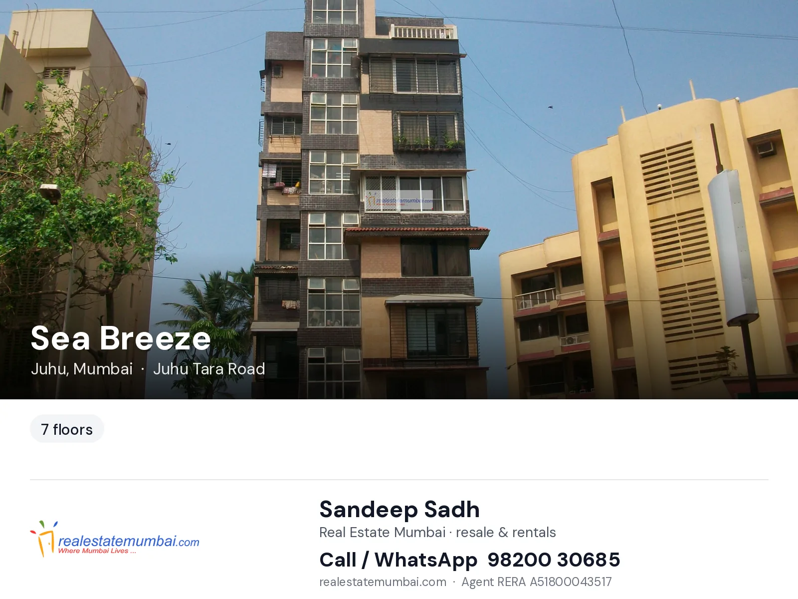 Sea Breeze, Juhu, Mumbai — flats | Real Estate Mumbai, Sandeep Sadh 98200 30685
