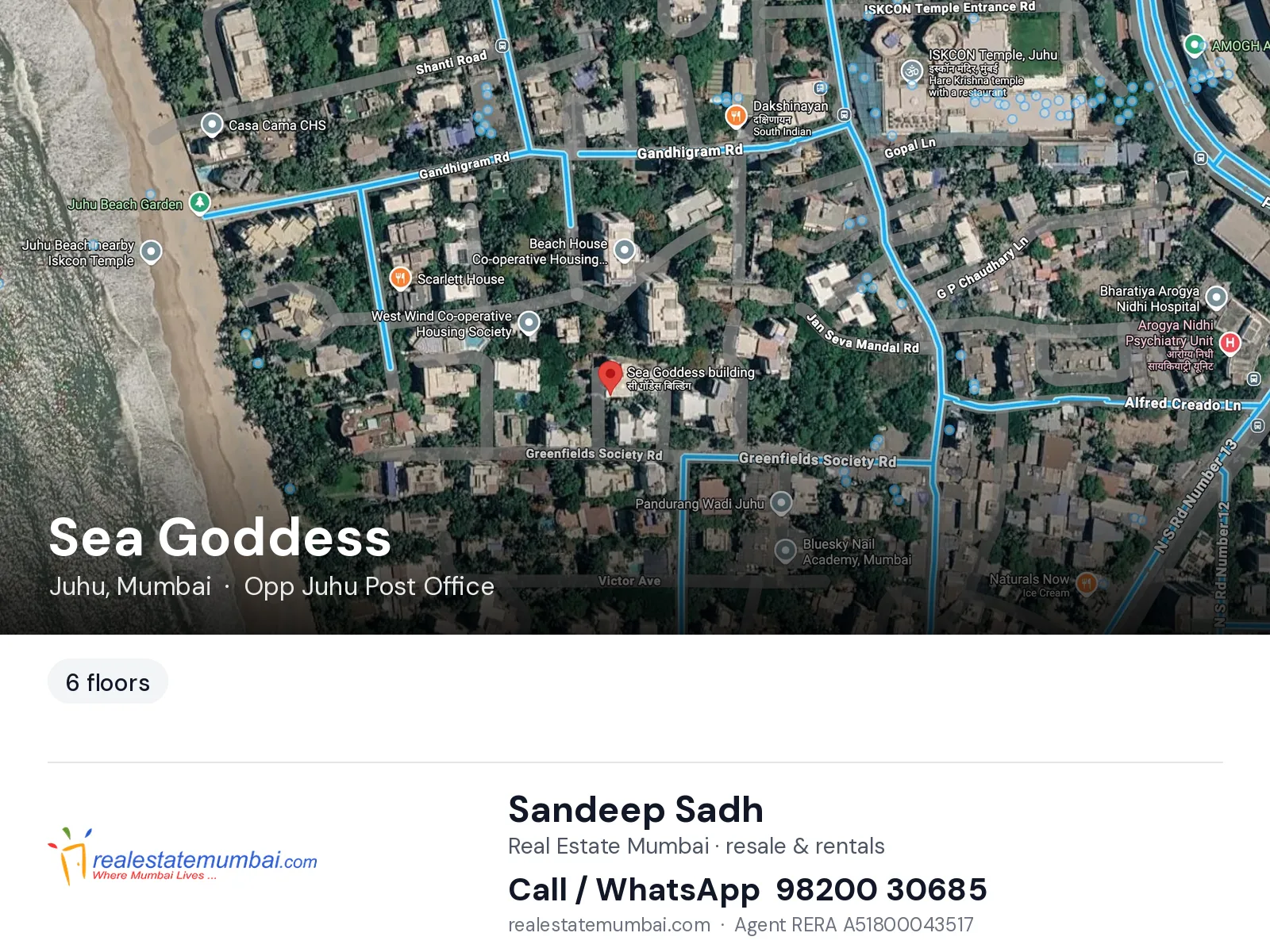 Sea Goddess, Juhu, Mumbai — flats | Real Estate Mumbai, Sandeep Sadh 98200 30685