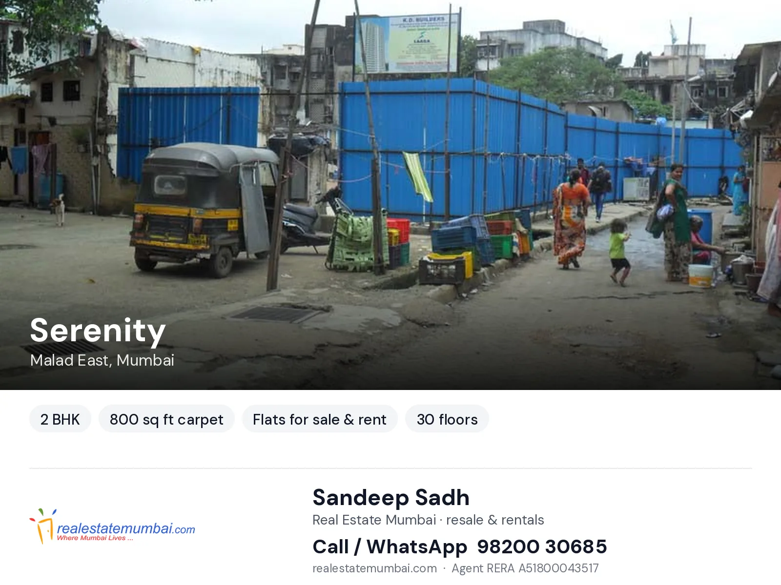 Serenity, Malad East, Mumbai — 2 BHK flats for sale & rent | Real Estate Mumbai, Sandeep Sadh 98200 30685
