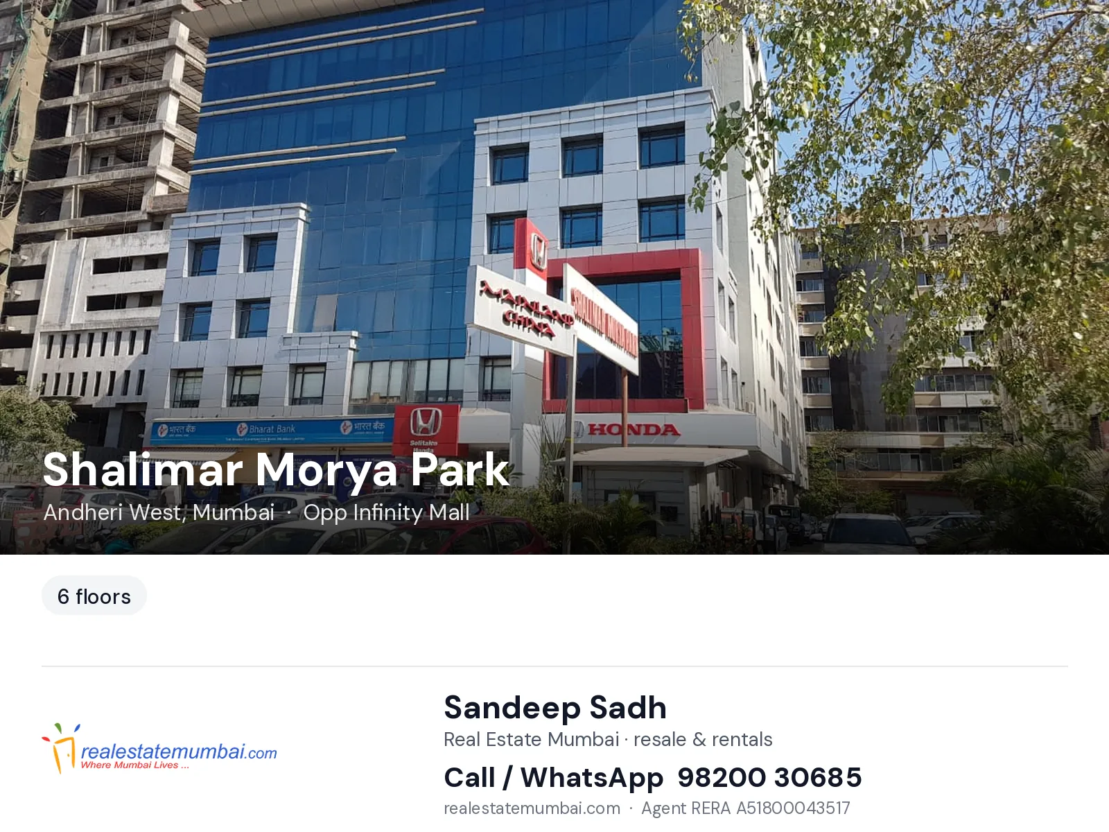 Shalimar Morya Park, Andheri West, Mumbai — flats | Real Estate Mumbai, Sandeep Sadh 98200 30685