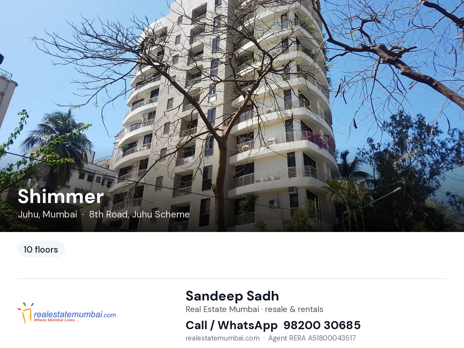 Shimmer, Juhu, Mumbai — flats | Real Estate Mumbai, Sandeep Sadh 98200 30685
