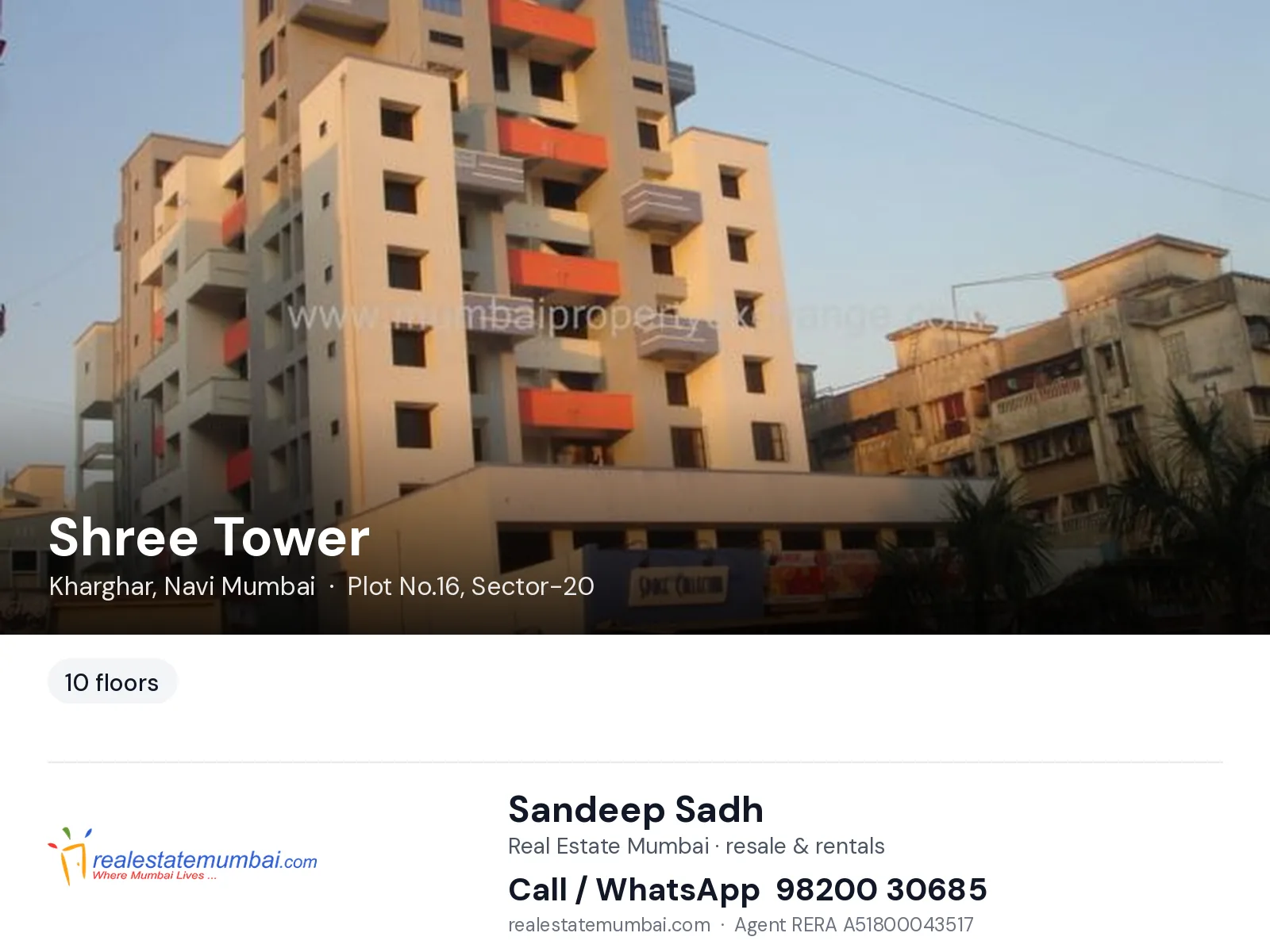Shree Tower, Kharghar, Navi Mumbai — flats | Real Estate Mumbai, Sandeep Sadh 98200 30685