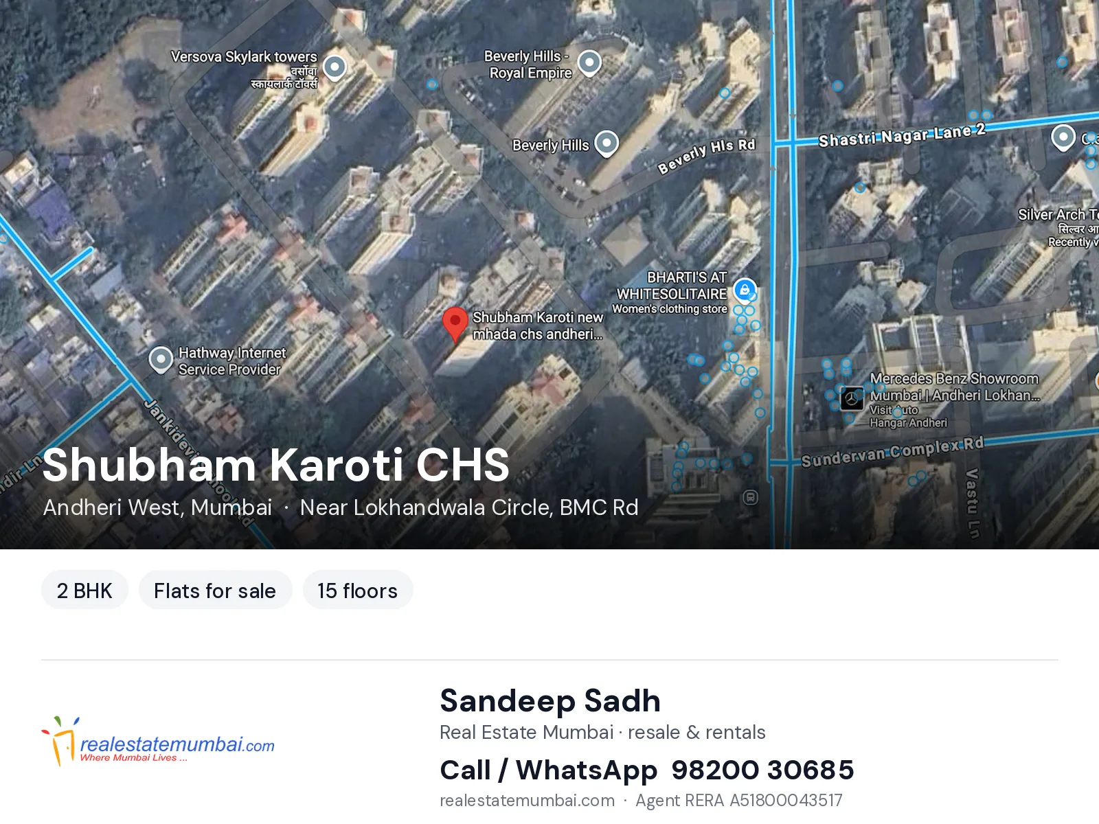 Shubham Karoti CHS, Andheri West, Mumbai — 2 BHK flats for sale | Real Estate Mumbai, Sandeep Sadh 98200 30685
