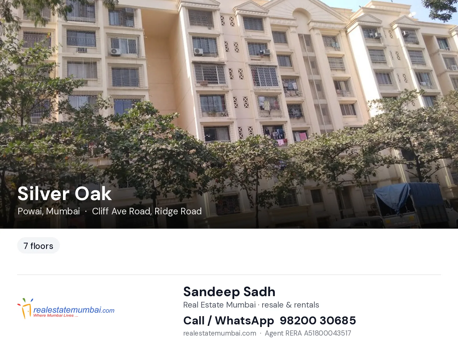 Silver Oak, Powai, Mumbai — flats | Real Estate Mumbai, Sandeep Sadh 98200 30685