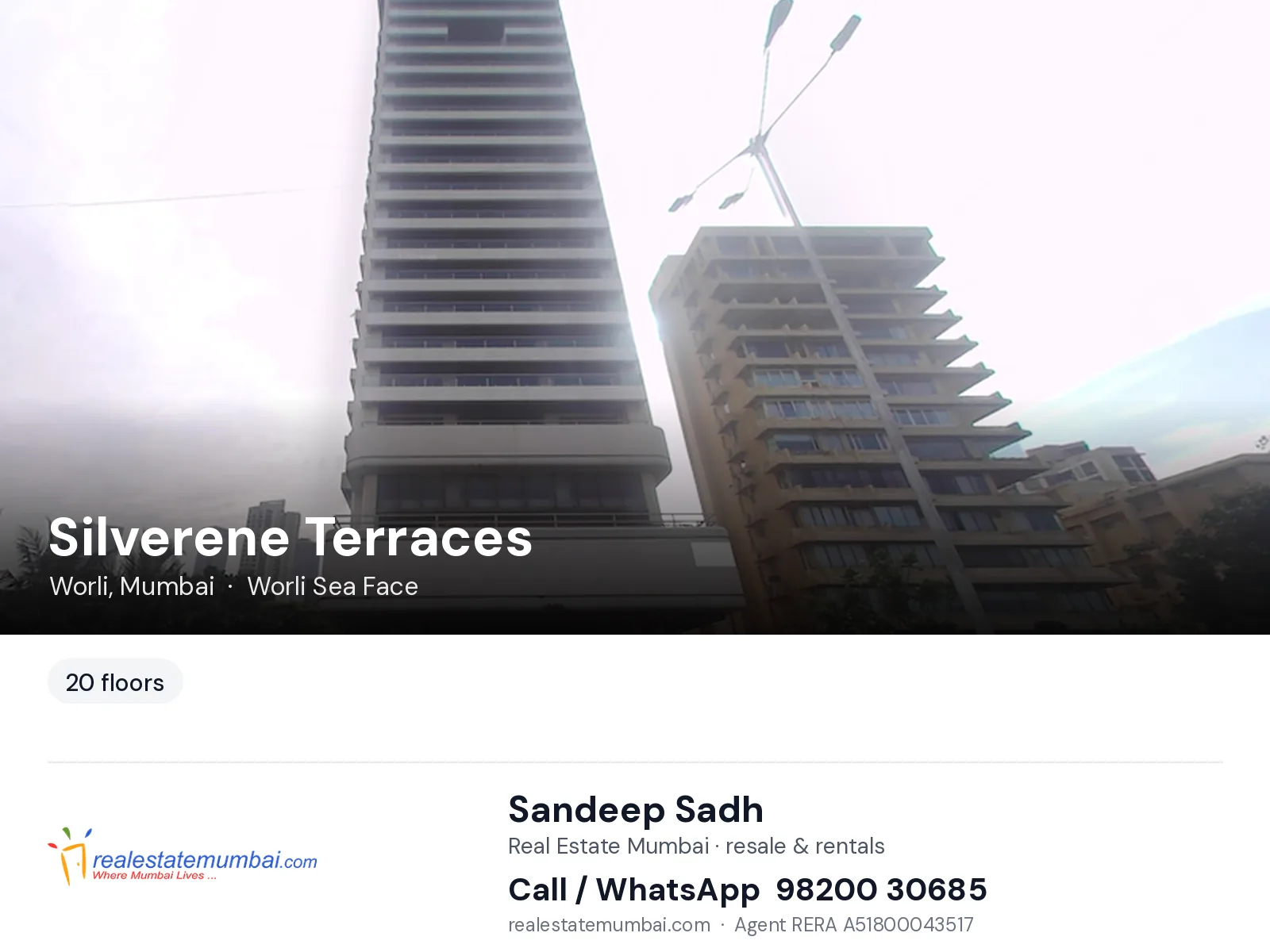 Silverene Terraces, Worli, Mumbai — flats | Real Estate Mumbai, Sandeep Sadh 98200 30685
