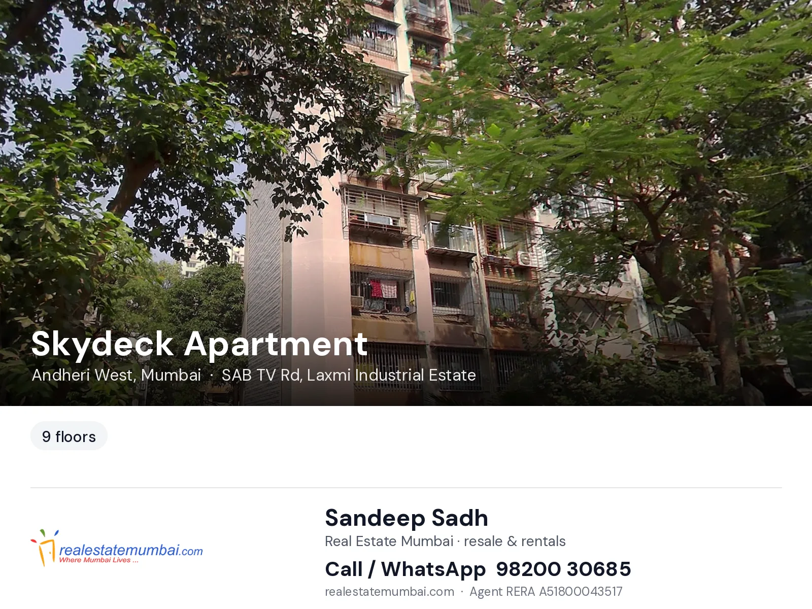 Skydeck Apartment, Andheri West, Mumbai — flats | Real Estate Mumbai, Sandeep Sadh 98200 30685
