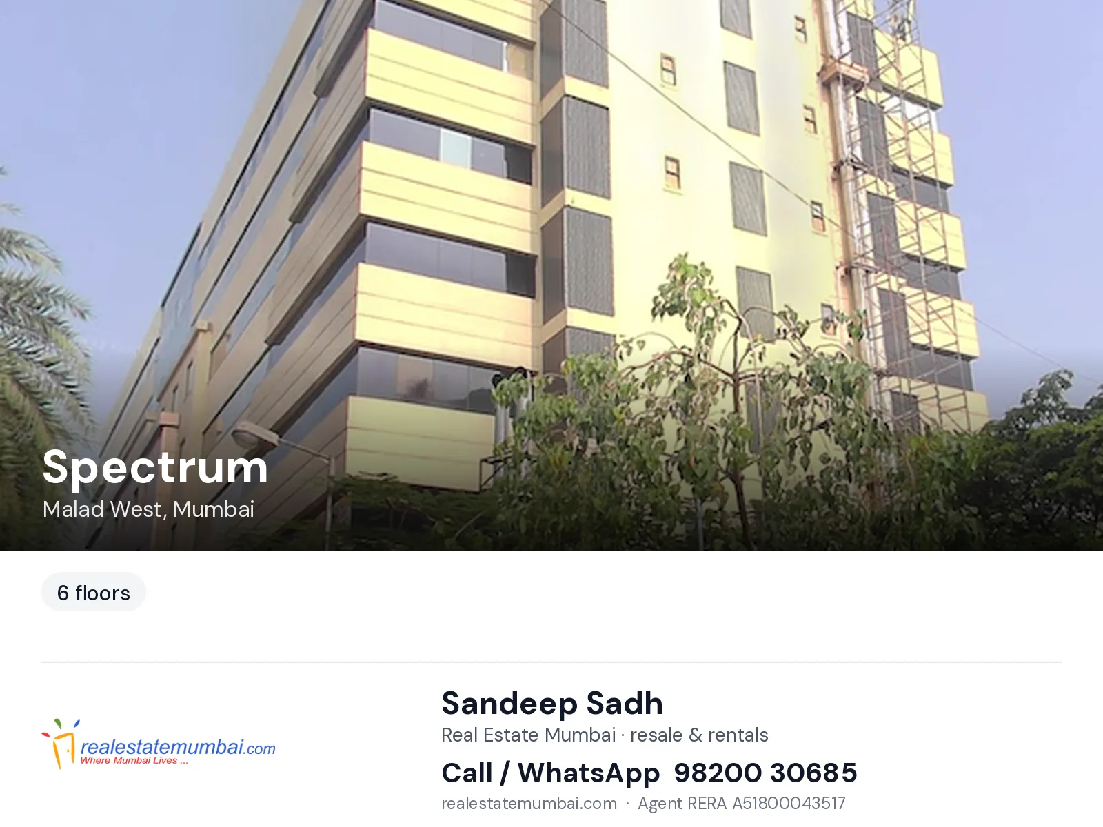 Spectrum, Malad West, Mumbai — flats | Real Estate Mumbai, Sandeep Sadh 98200 30685