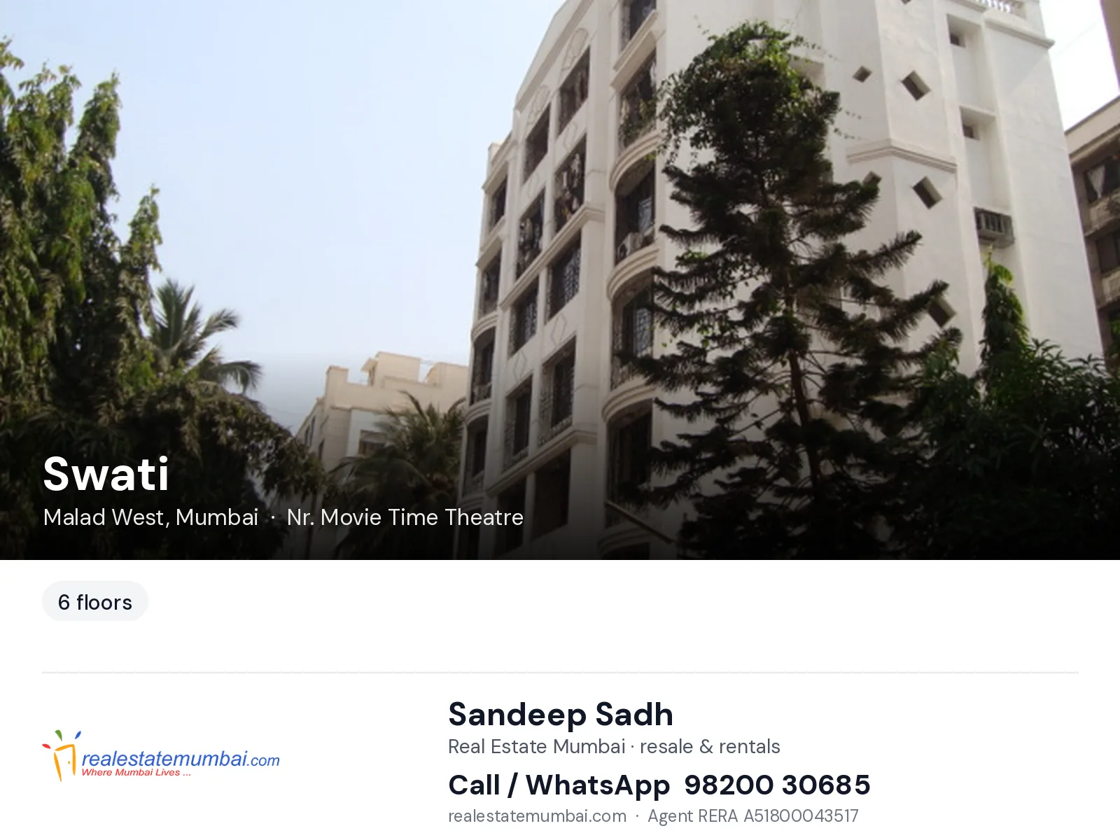 Swati, Malad West, Mumbai — flats | Real Estate Mumbai, Sandeep Sadh 98200 30685