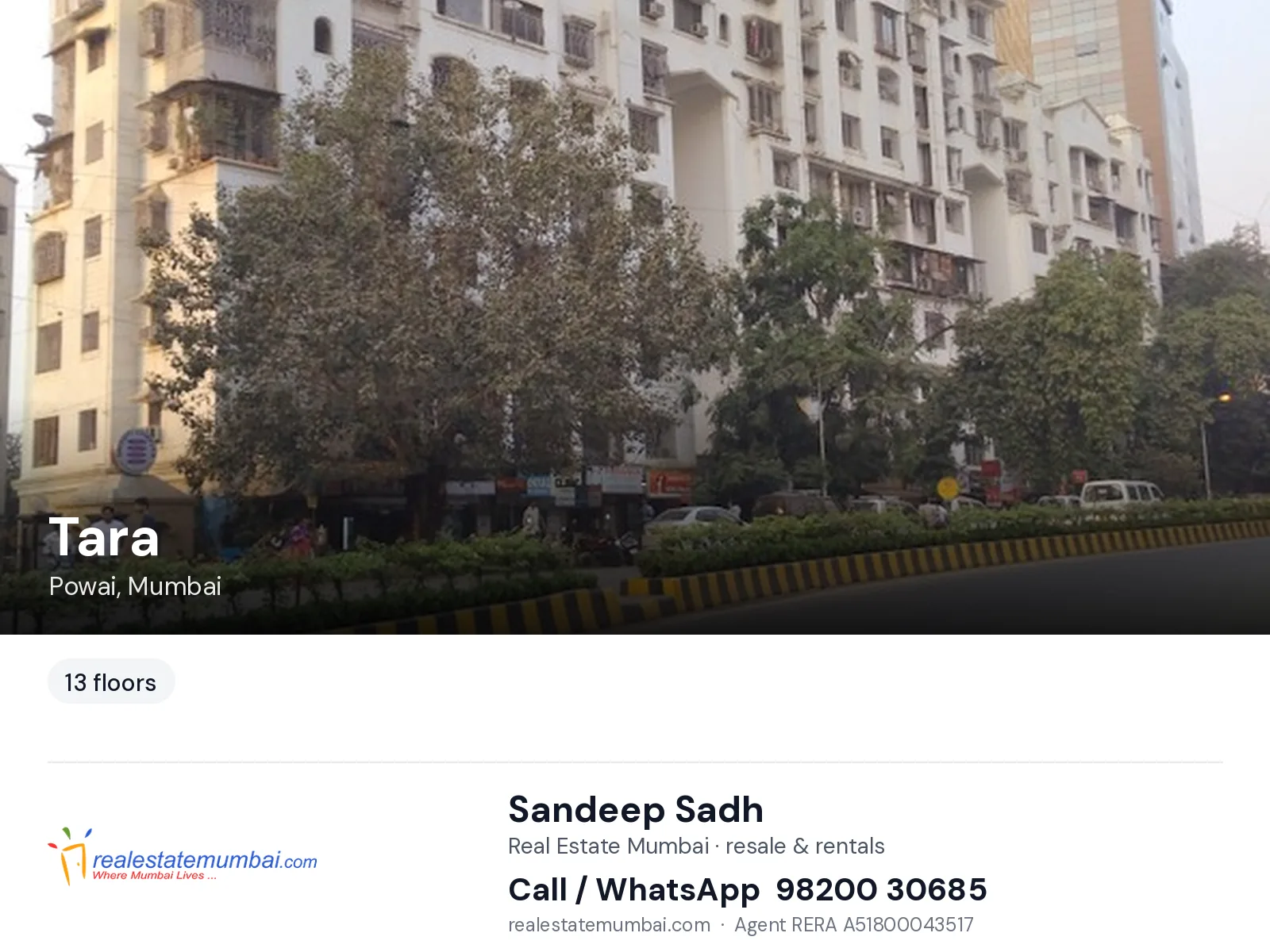 Tara, Powai, Mumbai — flats | Real Estate Mumbai, Sandeep Sadh 98200 30685