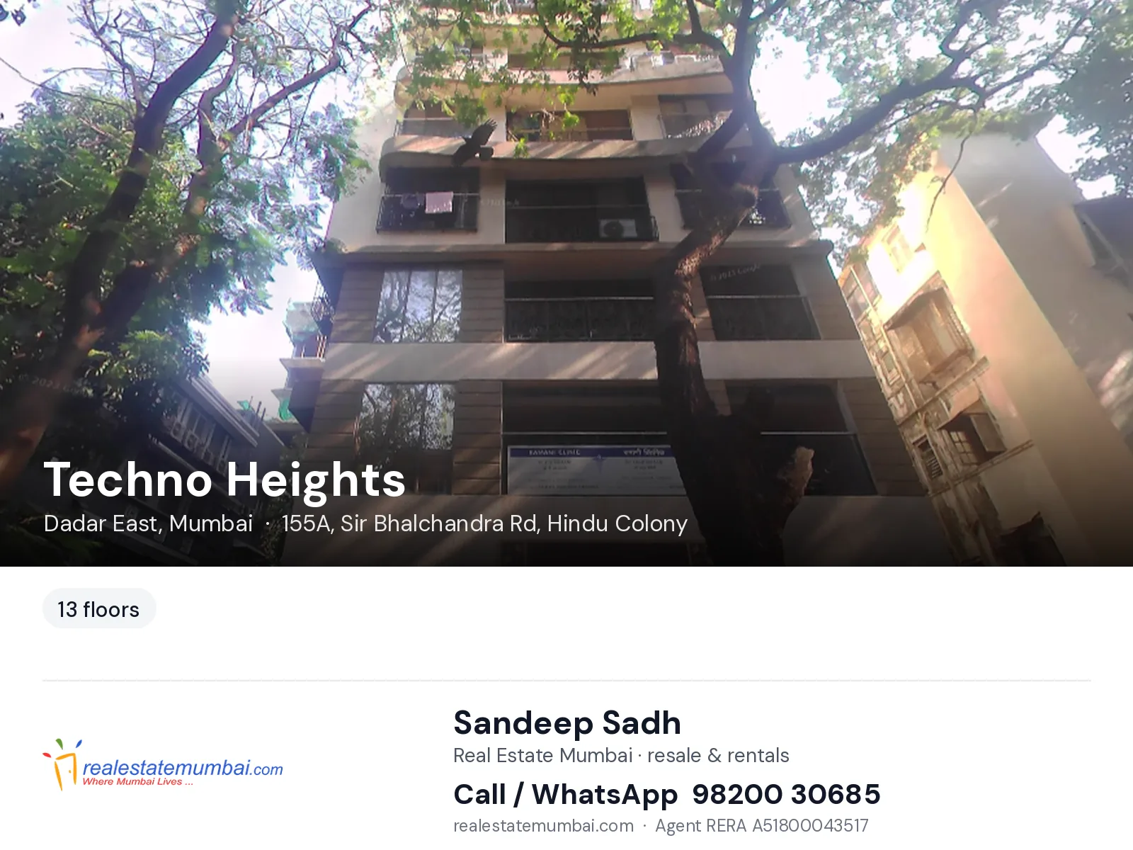 Techno Heights, Dadar East, Mumbai — flats | Real Estate Mumbai, Sandeep Sadh 98200 30685