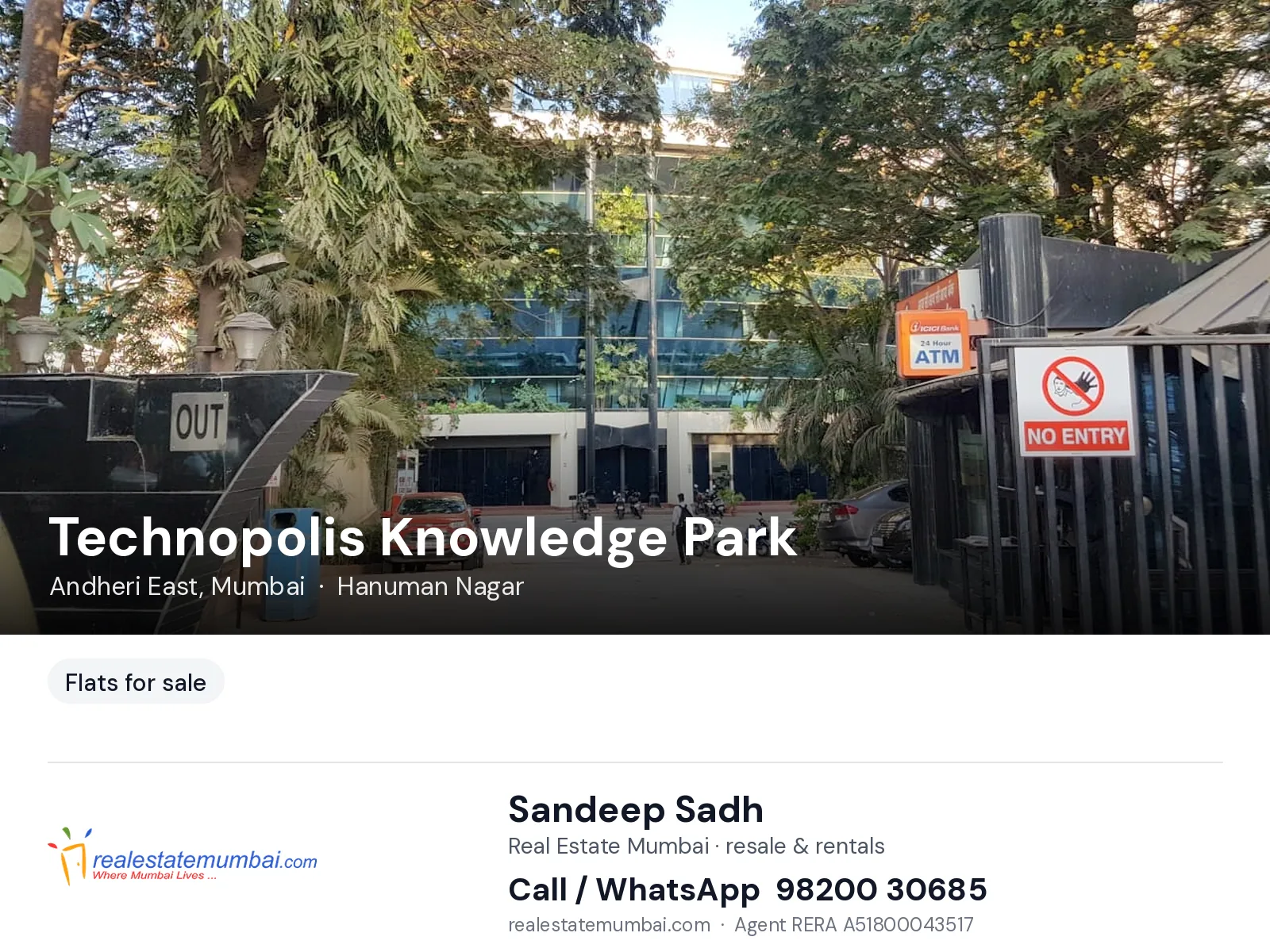 Technopolis Knowledge Park, Andheri East, Mumbai — flats for sale | Real Estate Mumbai, Sandeep Sadh 98200 30685