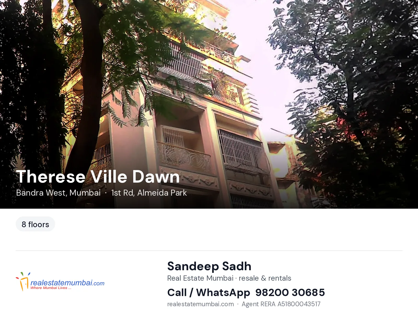 Therese Ville Dawn, Bandra West, Mumbai — flats | Real Estate Mumbai, Sandeep Sadh 98200 30685