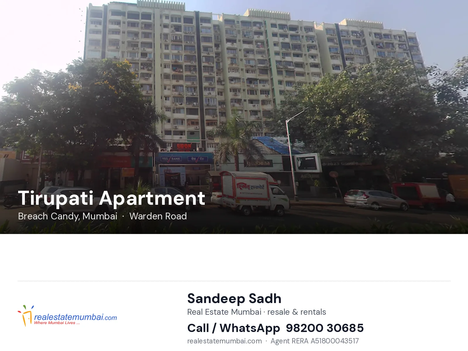Tirupati Apartment, Breach Candy, Mumbai — flats | Real Estate Mumbai, Sandeep Sadh 98200 30685
