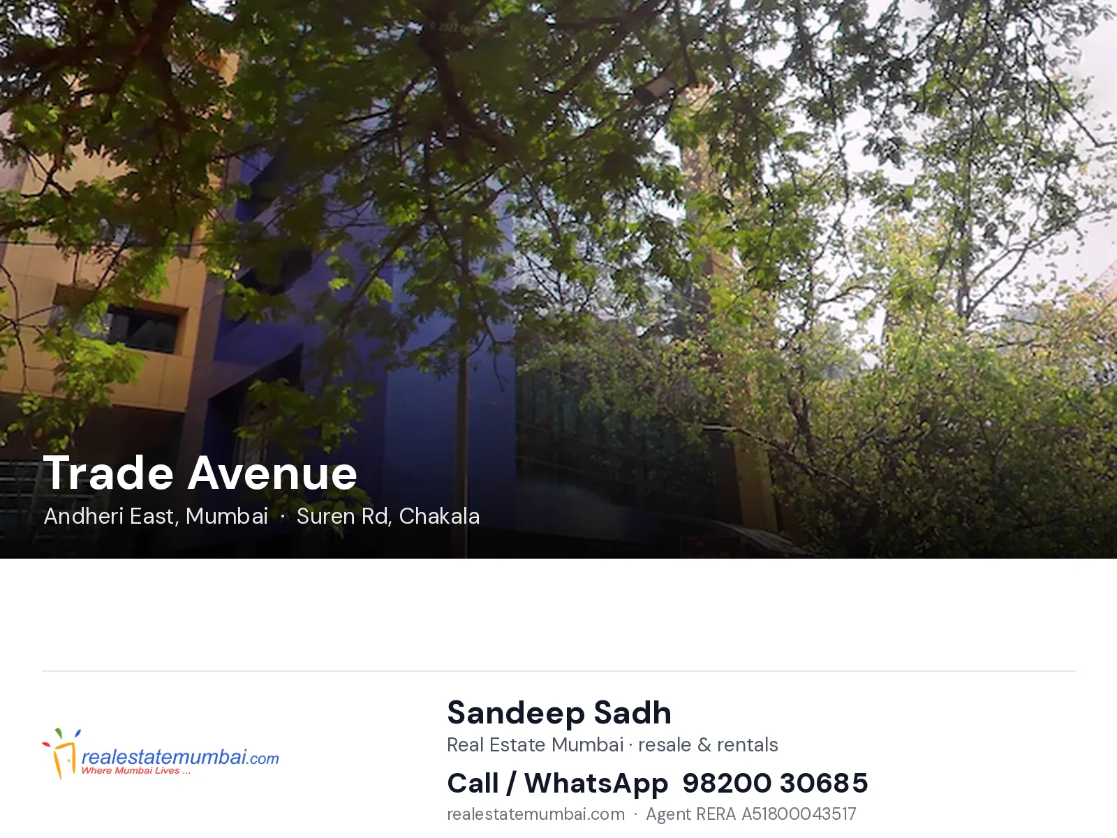 Trade Avenue, Andheri East, Mumbai — flats | Real Estate Mumbai, Sandeep Sadh 98200 30685