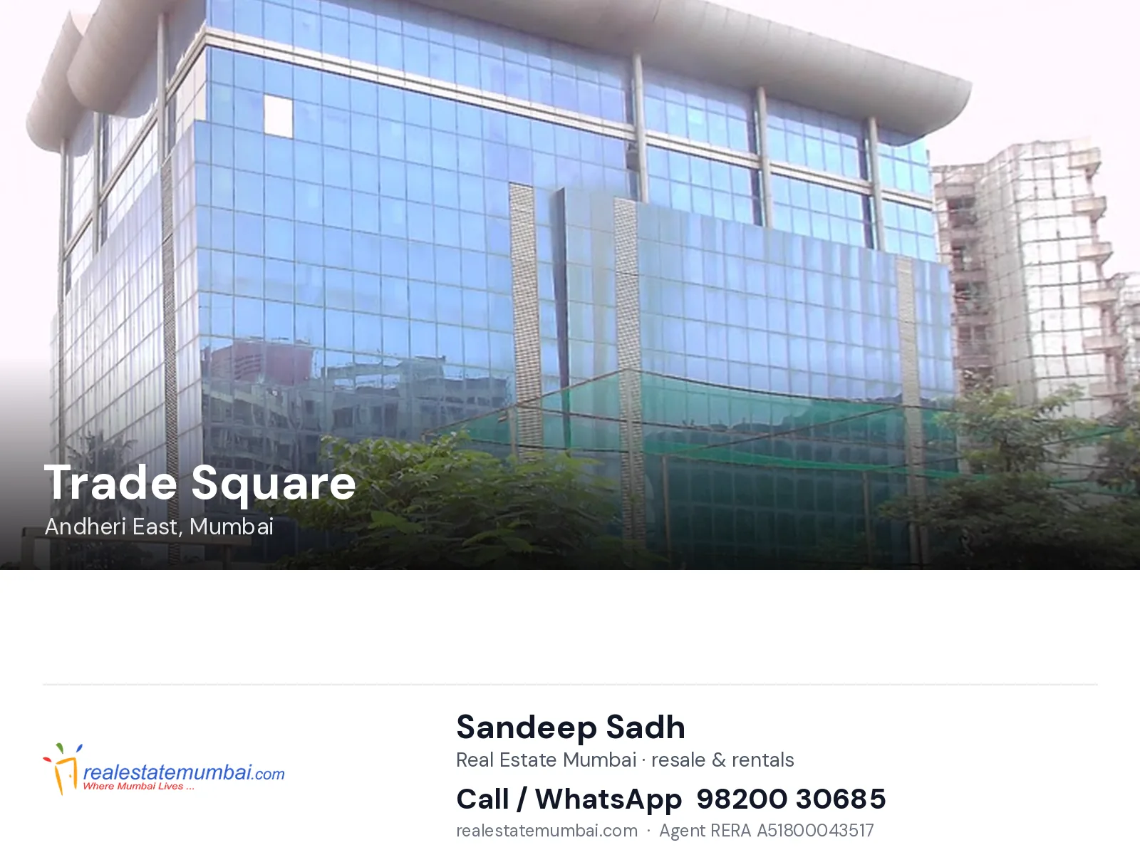 Trade Square, Andheri East, Mumbai — flats | Real Estate Mumbai, Sandeep Sadh 98200 30685