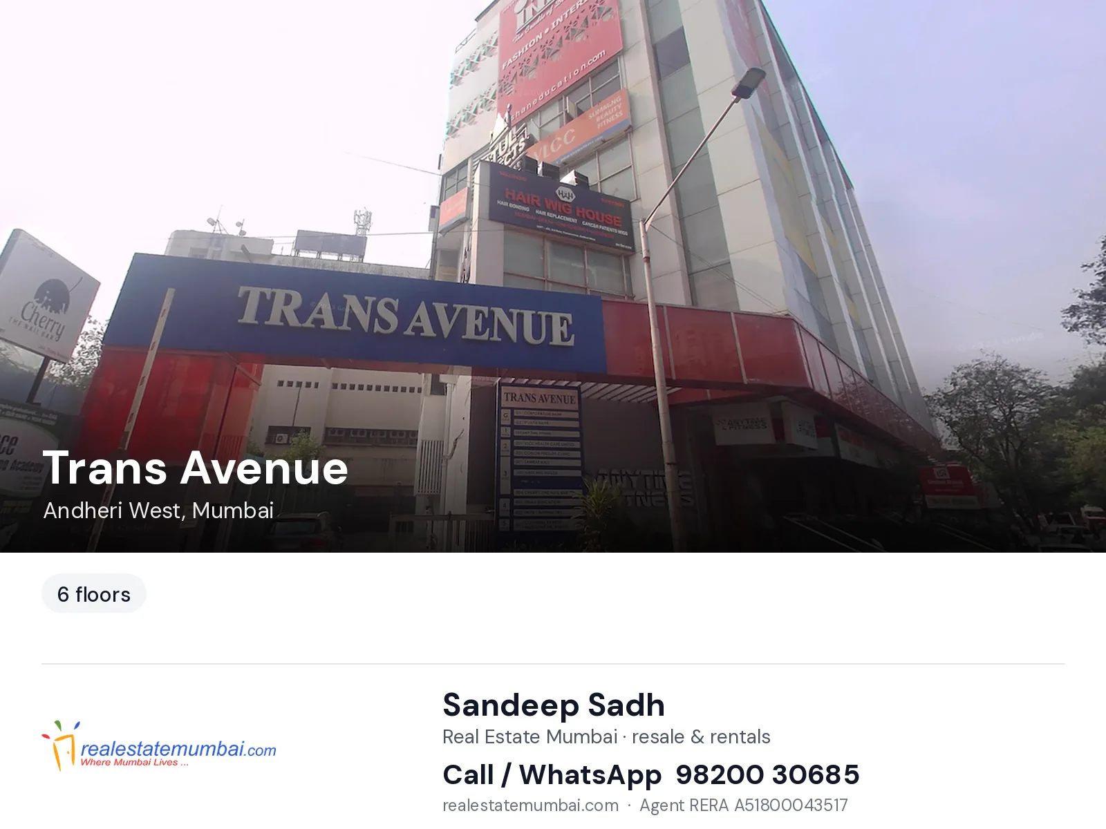 Trans Avenue, Andheri West, Mumbai — flats | Real Estate Mumbai, Sandeep Sadh 98200 30685