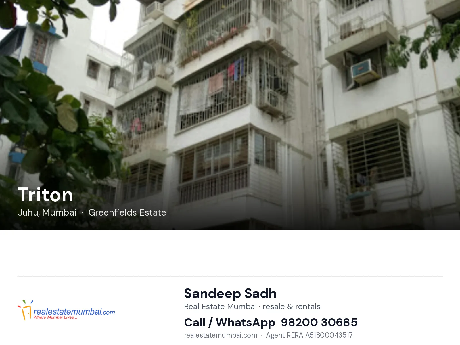 Triton, Juhu, Mumbai — flats | Real Estate Mumbai, Sandeep Sadh 98200 30685