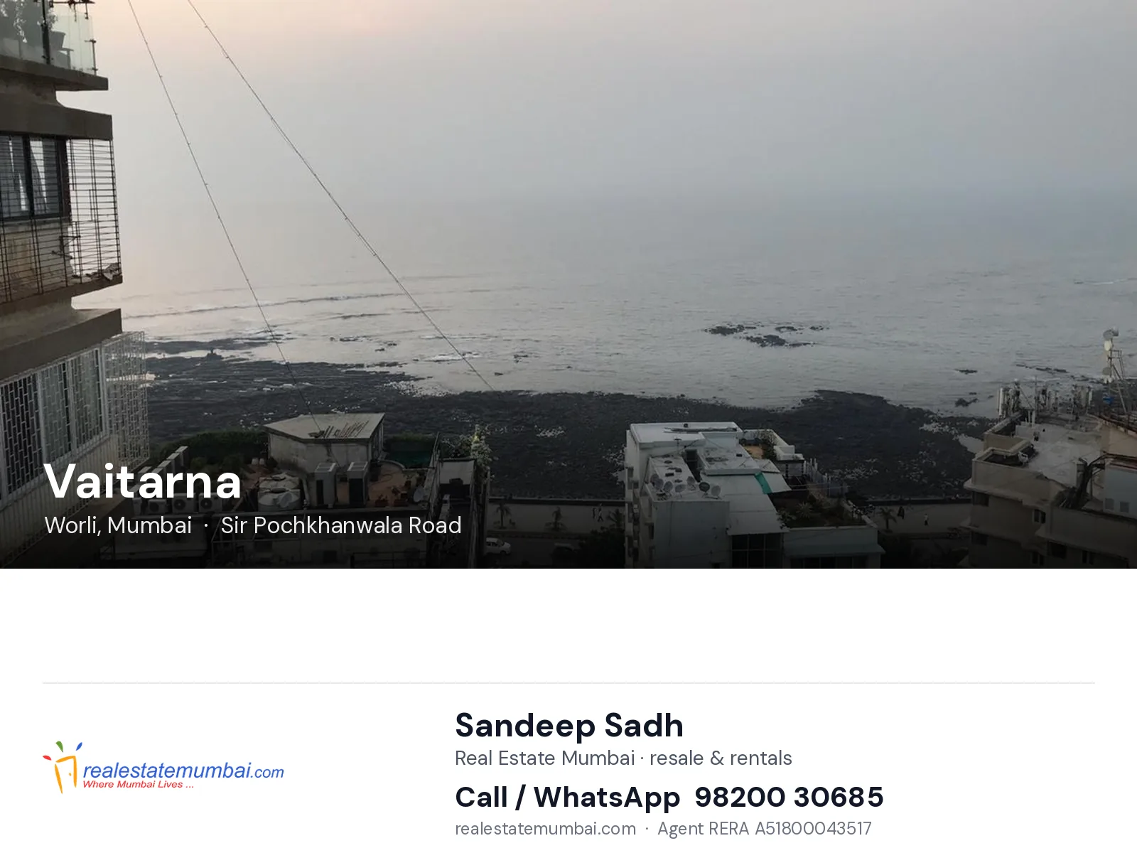 Vaitarna, Worli, Mumbai — flats | Real Estate Mumbai, Sandeep Sadh 98200 30685