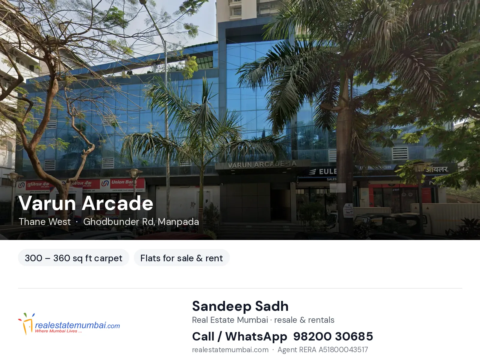 Varun Arcade, Thane West — flats for sale & rent | Real Estate Mumbai, Sandeep Sadh 98200 30685