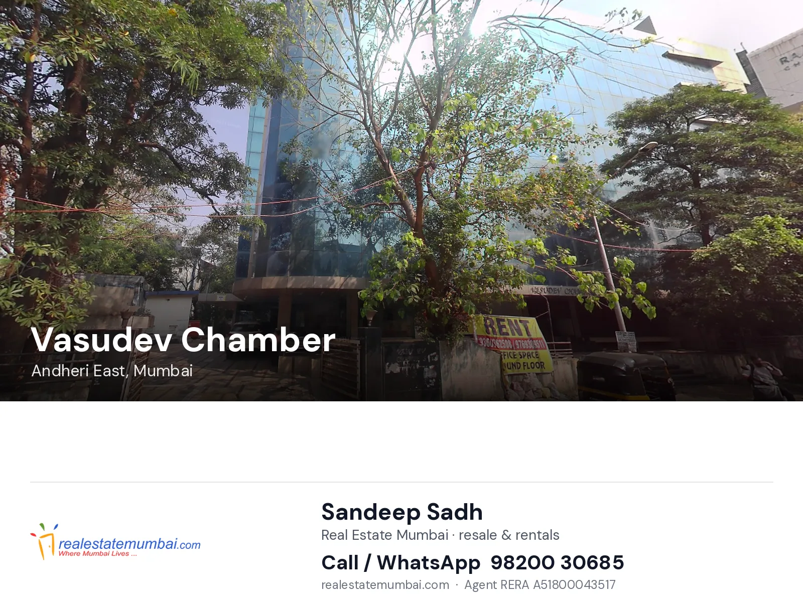 Vasudev Chamber, Andheri East, Mumbai — flats | Real Estate Mumbai, Sandeep Sadh 98200 30685