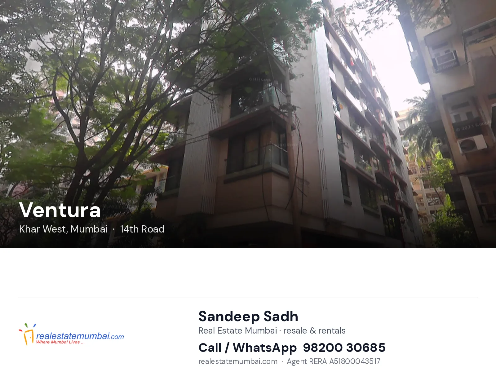 Ventura, Khar West, Mumbai — flats | Real Estate Mumbai, Sandeep Sadh 98200 30685