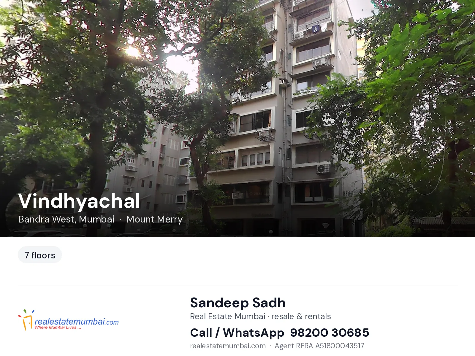Vindhyachal, Bandra West, Mumbai — flats | Real Estate Mumbai, Sandeep Sadh 98200 30685