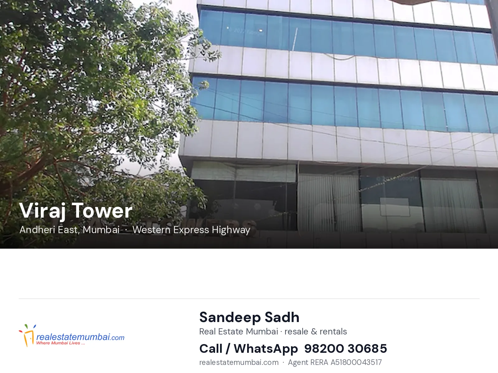 Viraj Tower, Andheri East, Mumbai — flats | Real Estate Mumbai, Sandeep Sadh 98200 30685