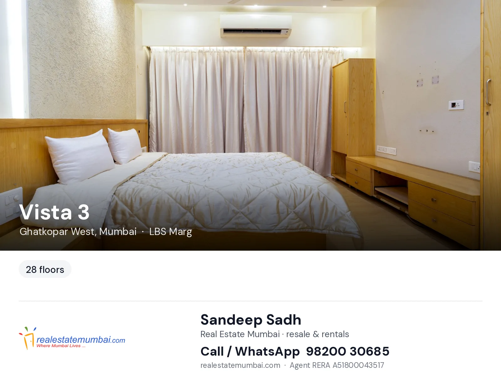 Vista 3, Ghatkopar West, Mumbai — flats | Real Estate Mumbai, Sandeep Sadh 98200 30685