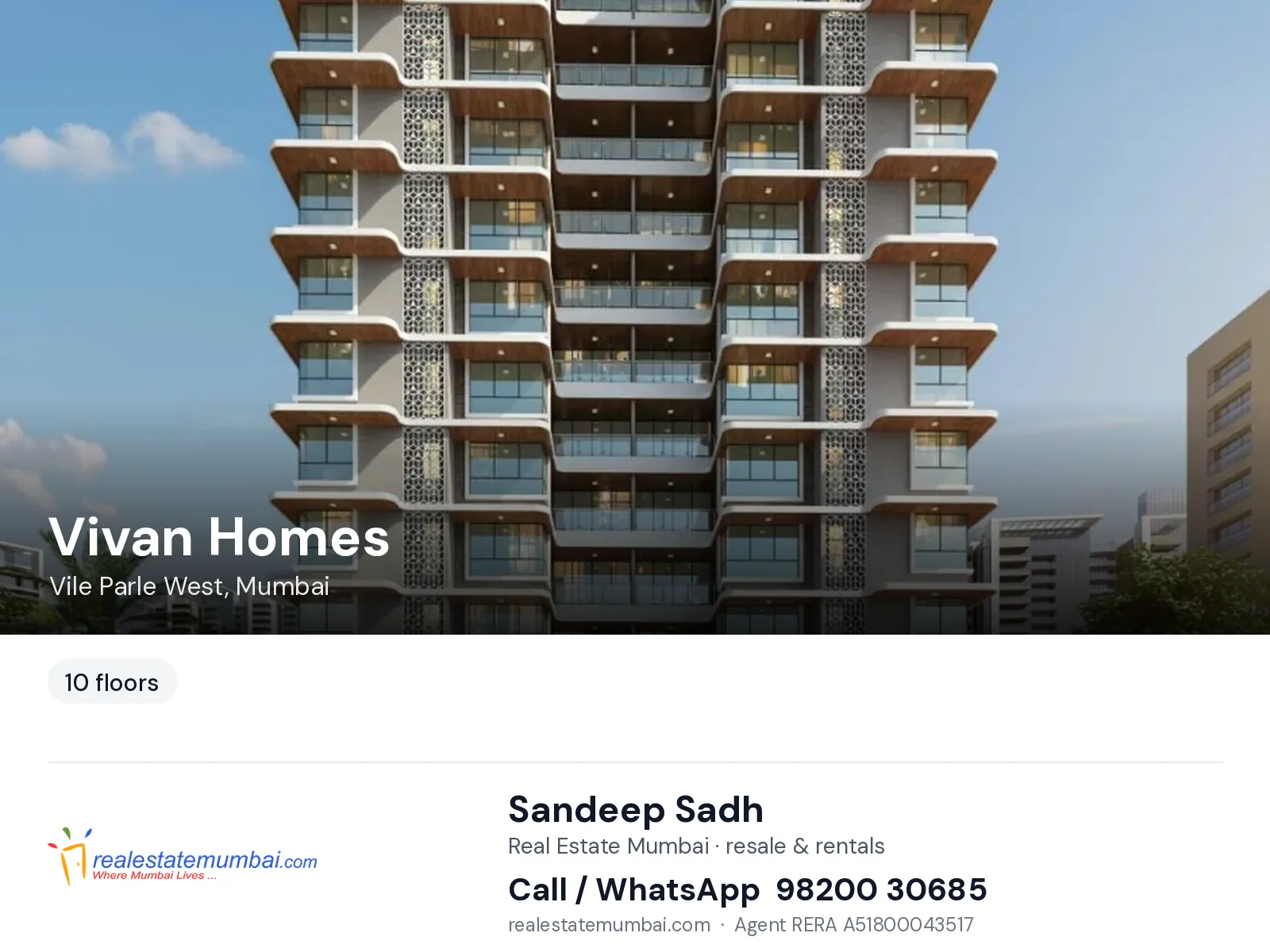 Vivan Homes, Vile Parle West, Mumbai — flats | Real Estate Mumbai, Sandeep Sadh 98200 30685