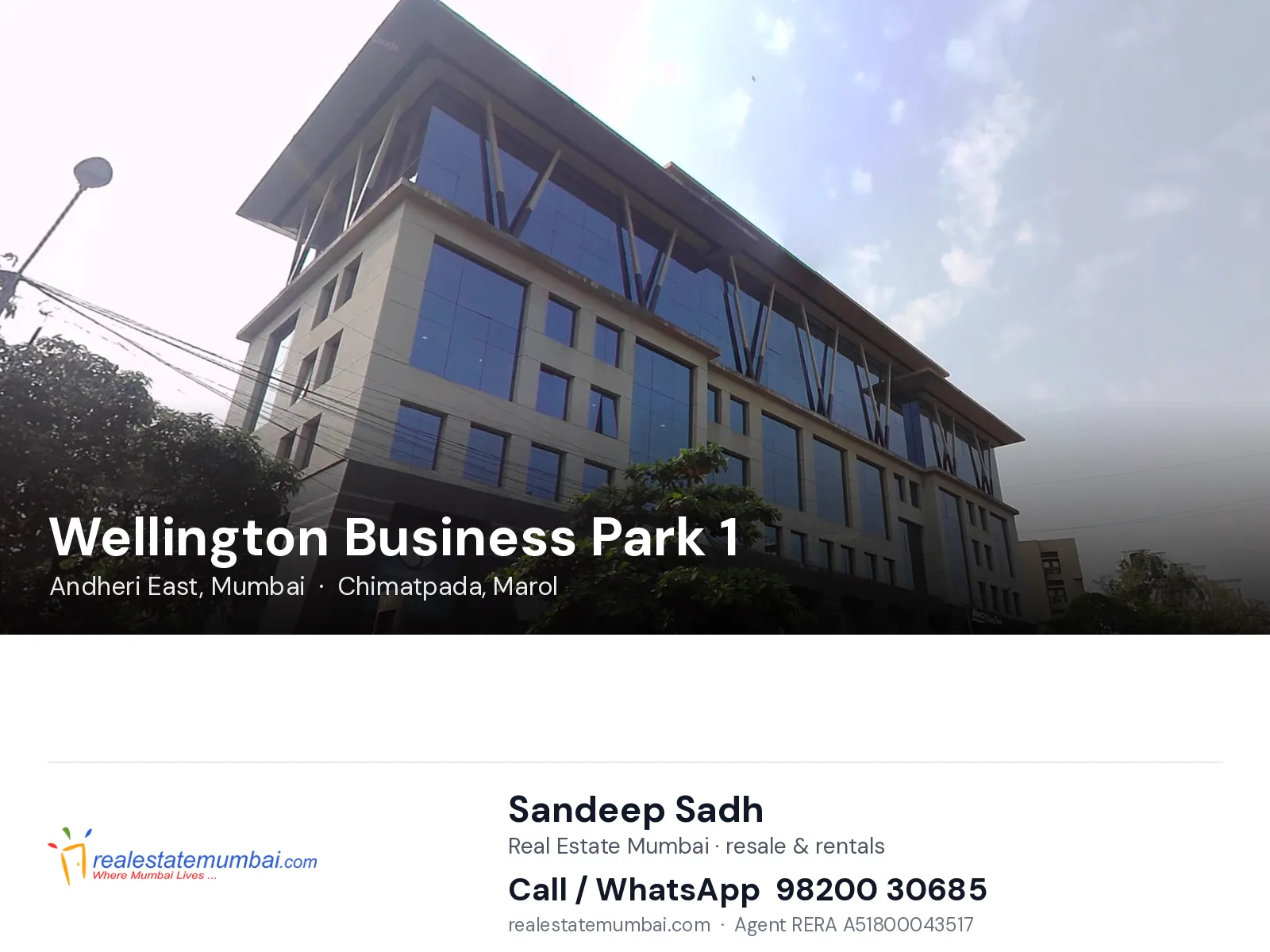 Wellington Business Park 1, Andheri East, Mumbai — flats | Real Estate Mumbai, Sandeep Sadh 98200 30685