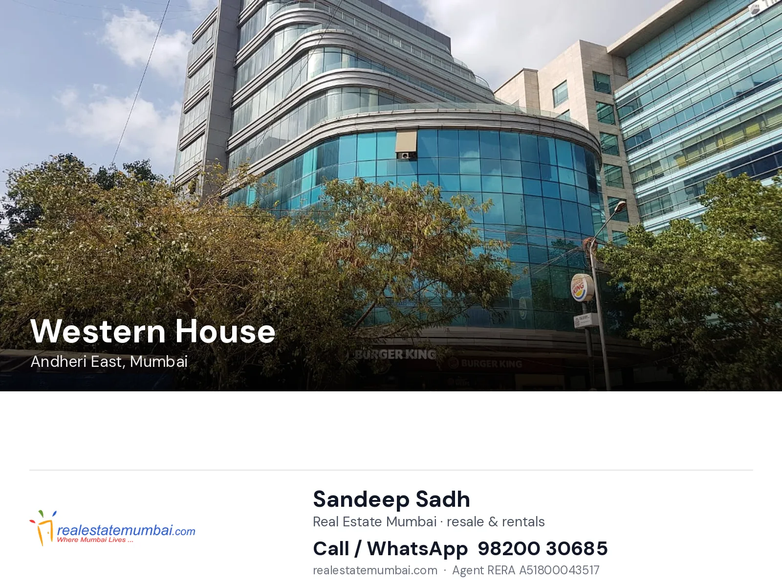 Western House, Andheri East, Mumbai — flats | Real Estate Mumbai, Sandeep Sadh 98200 30685