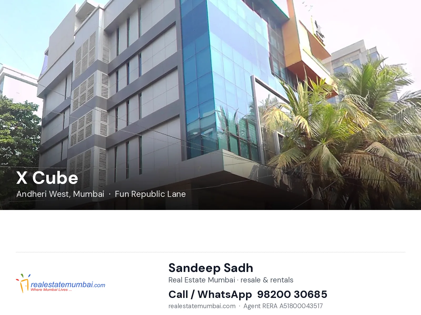 X Cube, Andheri West, Mumbai — flats | Real Estate Mumbai, Sandeep Sadh 98200 30685