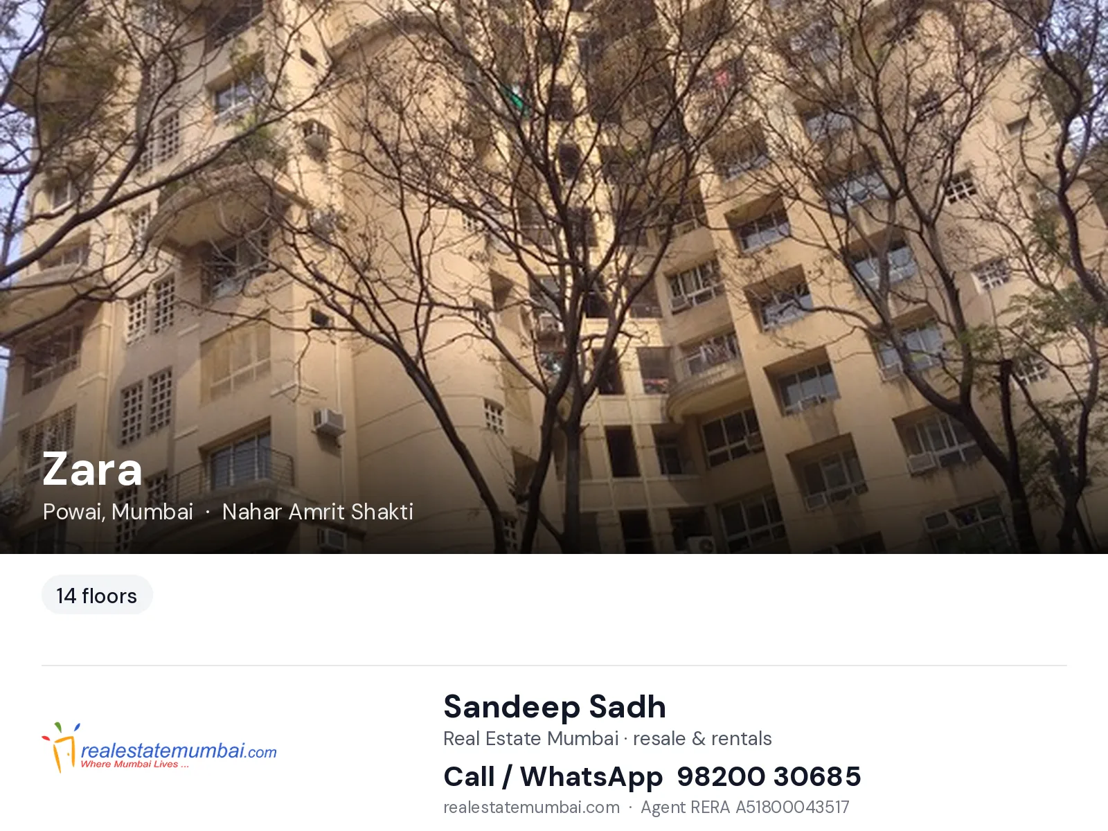 Zara, Powai, Mumbai — flats | Real Estate Mumbai, Sandeep Sadh 98200 30685