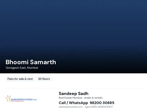 1 BHK Bhoomi Samarth in Goregaon East