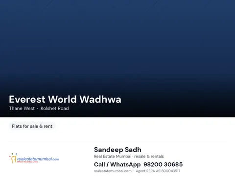 1 BHK Everest World Wadhwa in Thane West