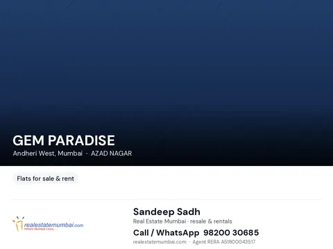 2 BHK GEM PARADISE in Andheri West