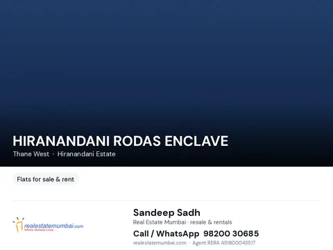 3 BHK HIRANANDANI RODAS ENCLAVE in Thane West