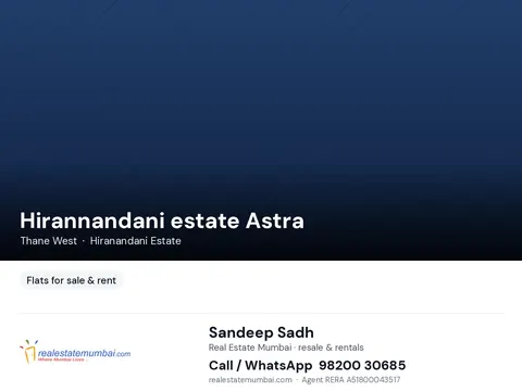 2 BHK Hirannandani estate Astra in Thane West