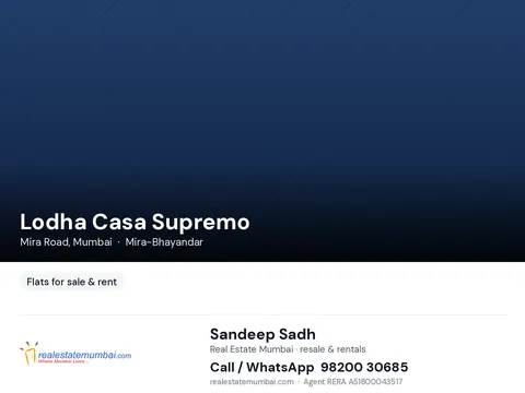 2 BHK Lodha Casa Supremo in Mira Road