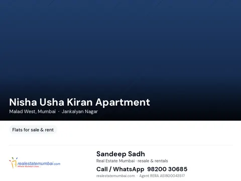 1 BHK Nisha Usha Kiran Apartment in Malad West