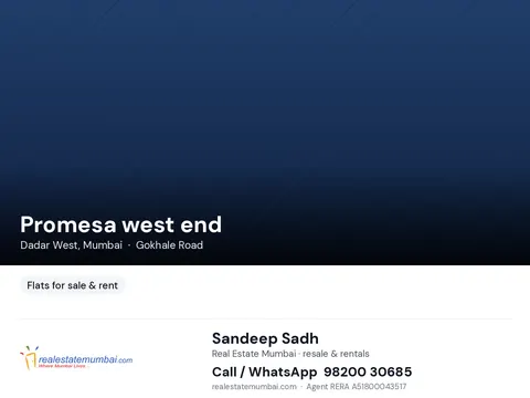 1 BHK Promesa west end in Dadar West