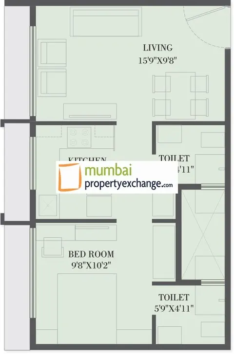 2 BHK Shivam Aspire in Kandivali East, photo 2